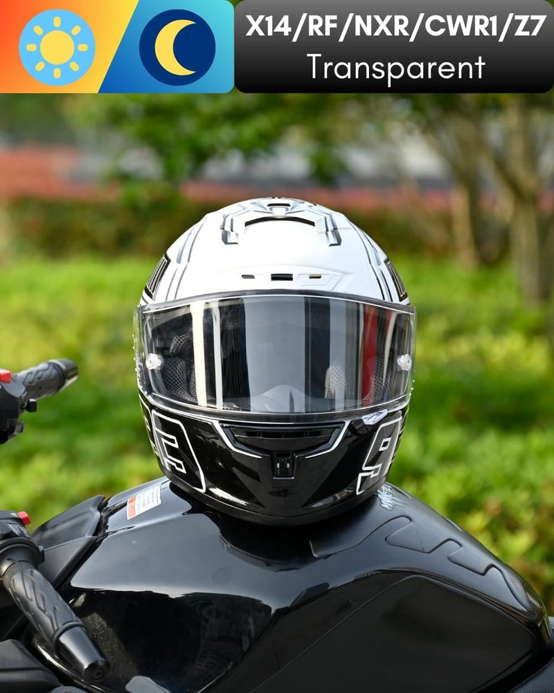 Logto CWR-F1 Shield for RF-1200 Visor X14 NXR RF-SR Z7 Motorcycle Helmet Visor Replacement Sun Protection Anti-Scratch, Universal - Image 2